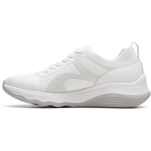 Clarks - Womens Circuit Tie Shoes, size 5.5 US womens, color white.